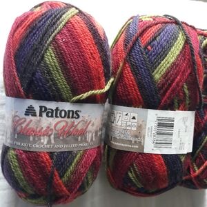 NWT Patons 100% Yarn. 2.5 Skeins Bundle